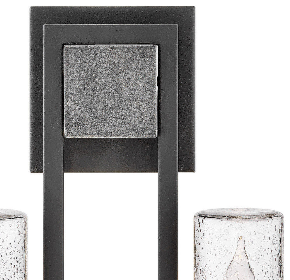 Hinkley Sawyer Small Wall Mount Lantern, Aged Zinc
