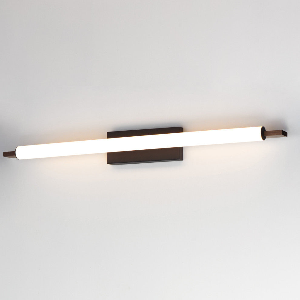 ET2 E24938 Joist 5" Tall LED Wall Sconce - Walnut / Black