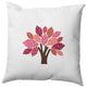 Printed Quilt Tree Accent Pillow, Fuschia, 18"x18"