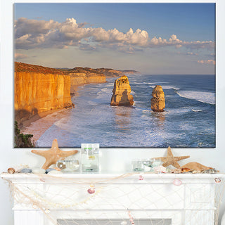 "Twelve Apostles on Ocean Road" Seashore Wall Art, 60"x28", 1 Panel