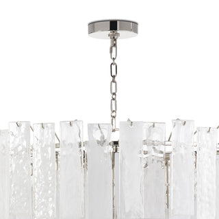 Glacier Chandelier Large, Polished Nickel
