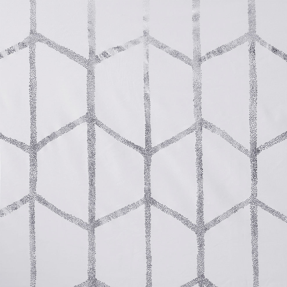 Intelligent Design Raina Total Blackout Metallic Print Grommet Top Curtain Panel