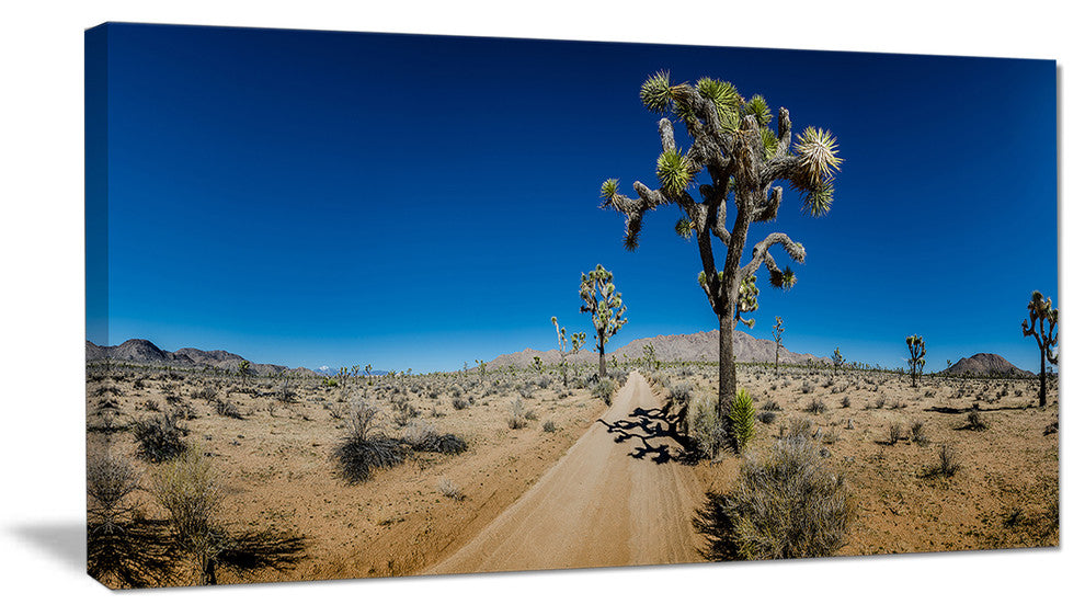 "Sandy Desert Road Panorama" Landscape Wall Art Print, 1 Panel, 60"x28"