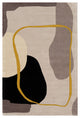 Queens QUN-2303 Modern Mustard/Gray 3'x5' Area Rug