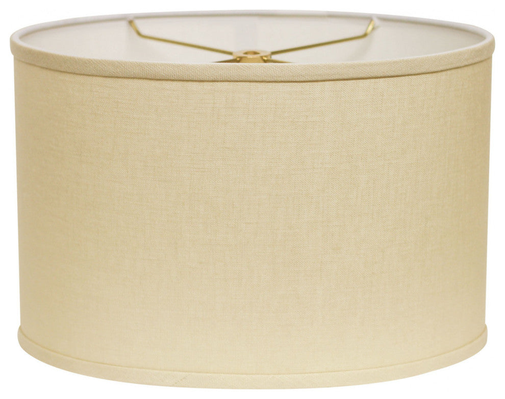 12" Parchment Biege Throwback Oval Linen Lampshade