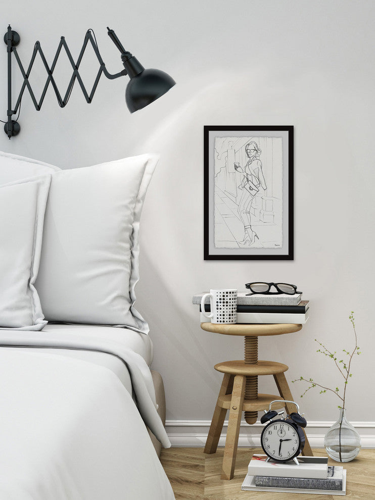 "Coffee Break Fashion" Framed Painting Print, 30"x45"