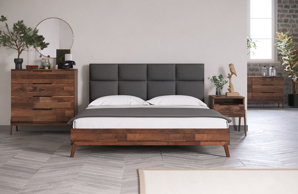 Remix King Bed, Gray
