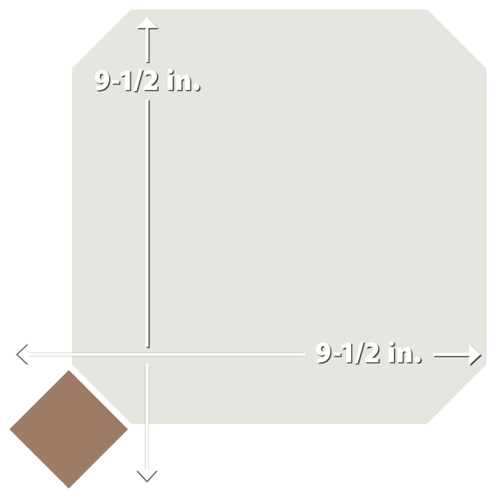 Vaudeville Octagon Nacar, Taco Marron Porcelain Floor/Wall Tile