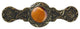 Victorian Jewel Pull Brite Brass/Tiger Eye