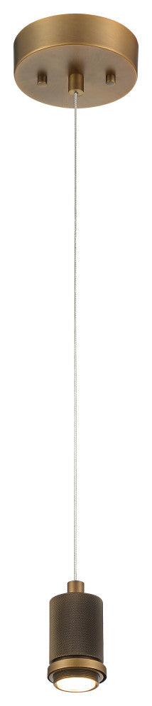 Access Port Nine 1-Light Chardonnay LED Pendant Brushed Brass