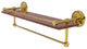 Prestige Regal 22" Wood Shelf with Gallery Rail and Towel Bar, Polished Brass