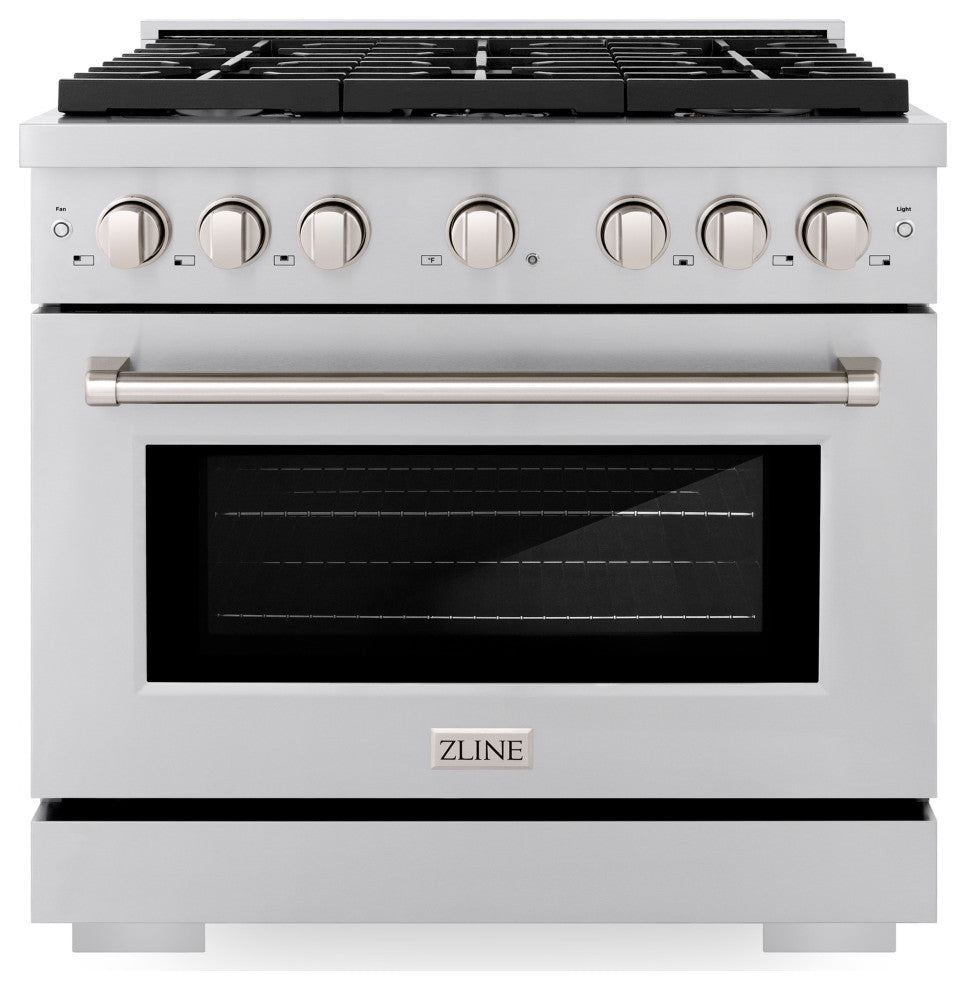 ZLINE 36 In. Freestanding Gas Range, Stainless Steel, SGR36
