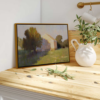 "Dawn's Rustic Charm" - A Canvas Print Celebrating Countryside Serenity