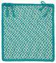 Colonial Mills Chair Pad Outdoor Houndstooth Tweed Turquoise Chair Pad