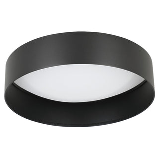 Ester Ceiling Light, Integrated LED, Structured Black, White Acrylic Shade