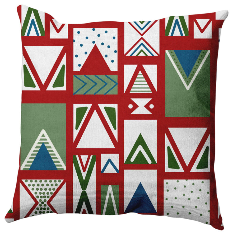 Merry Susan Decorative Throw Pillow, Bright Red, 18"x18"