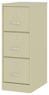 Hirsh 22-in Deep 3 Drawer Letter Width Vertical Metal File Cabinet - Putty/Beige
