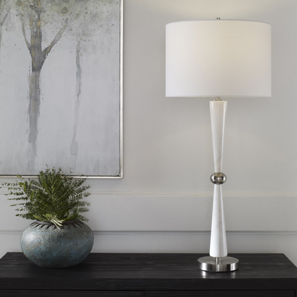 Uttermost Hourglass White Table Lamp 30064