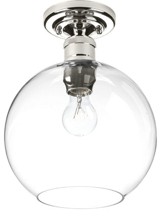 Hansford Collection 1-Light Flush Mount, Polished Nickel