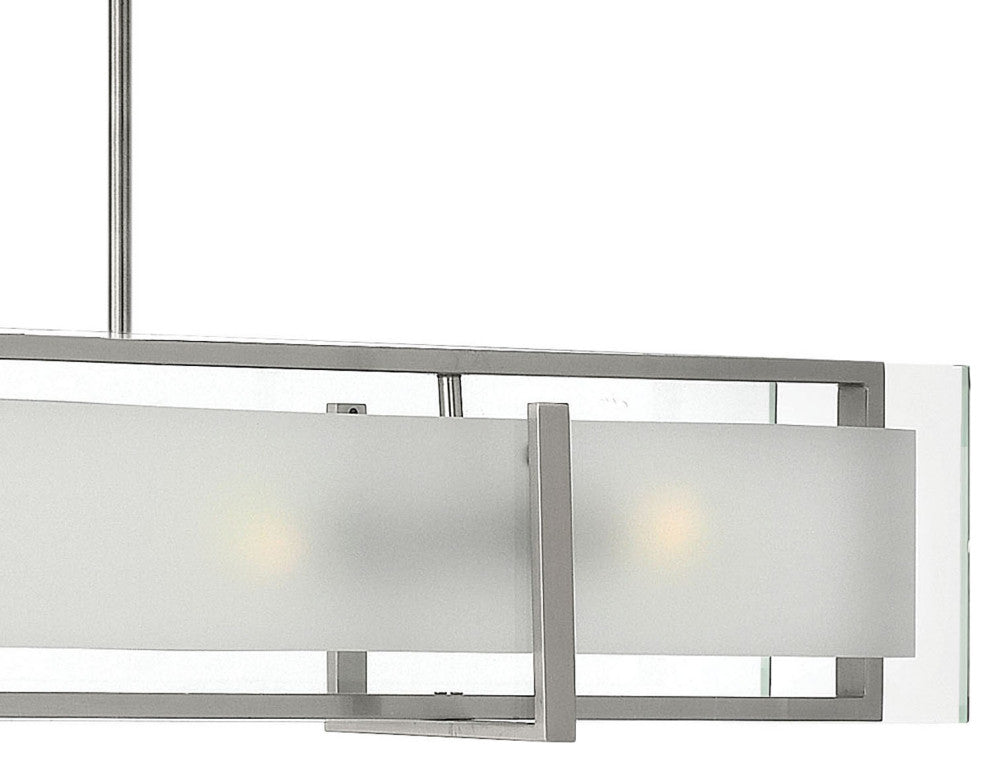 Hinkley Latitude Medium Four Light Linear, Brushed Nickel
