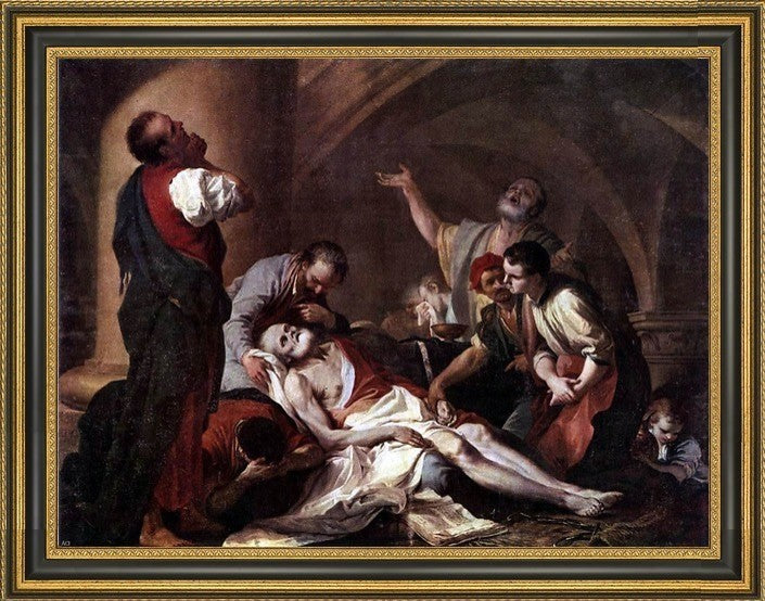 Giambettino Cignaroli The Death of Socrates Framed Premium Canvas Print, 18"x24"