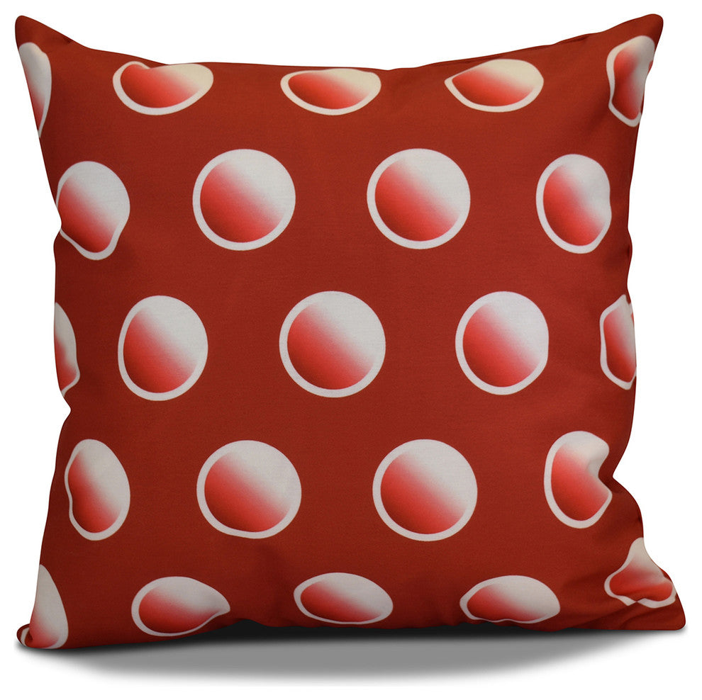 Decorative Holiday Outdoor Pillow Geometric Print, Red, 20"x20"