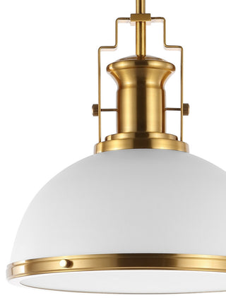 Stella Moravian Star Metal/Glass LED Flush Mount, Brass Gold/White, 13" Width