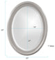 George Oval Mirror, Glossy Nickel