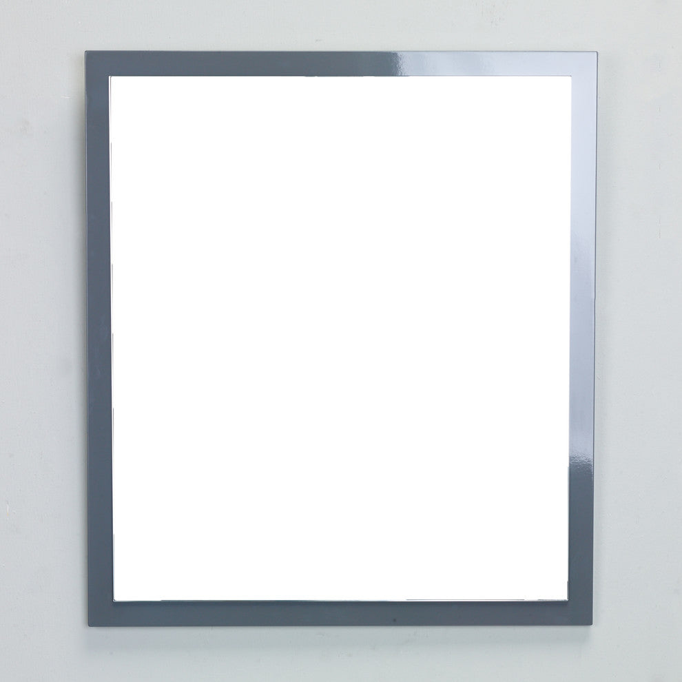 Eviva Reflection 24" Gray Full Framed Bathroom Wall Mirror