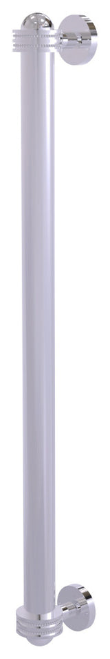 18" Refrigerator Pull With Dotted Accents, Polished Chrome