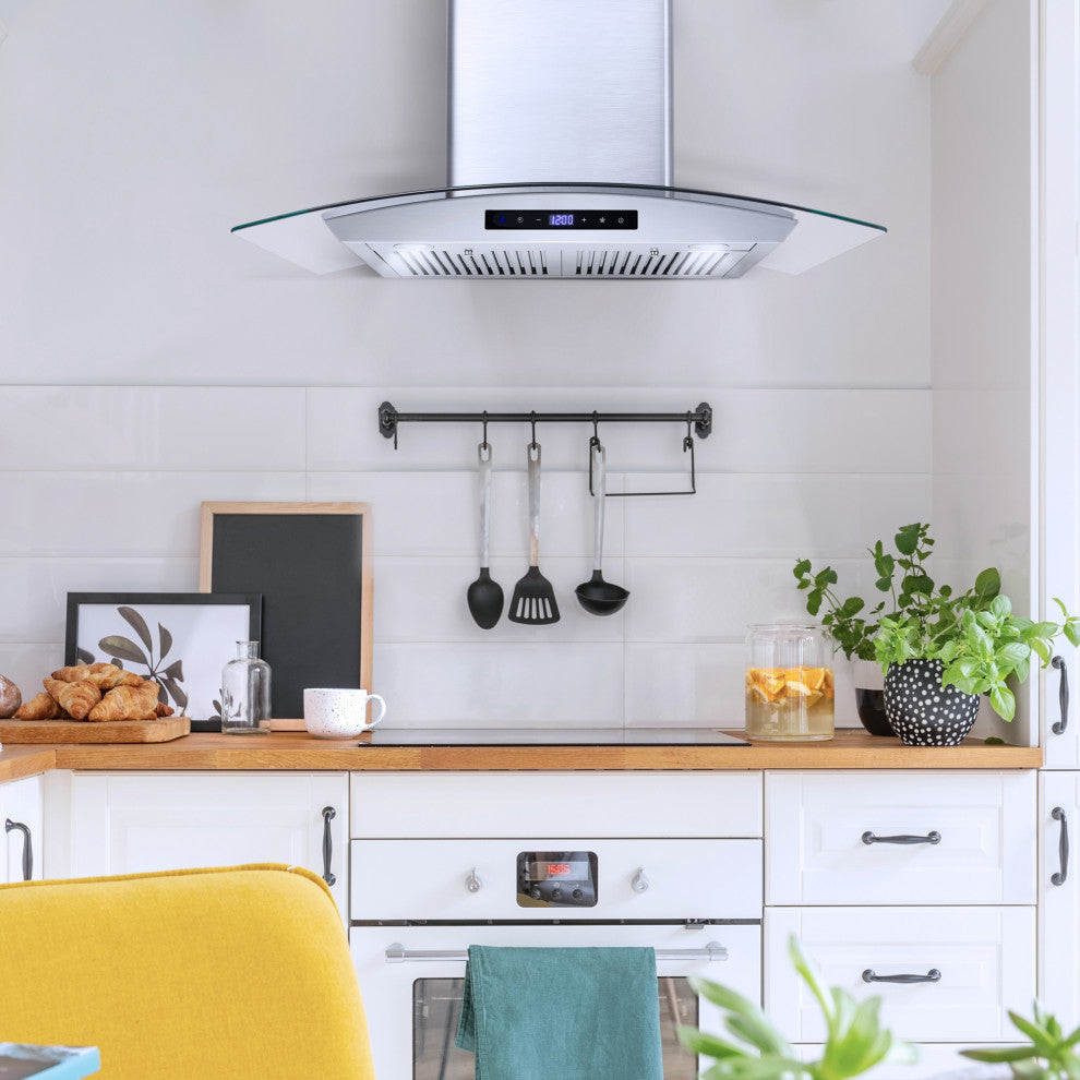 3-Piece, 30" Gas Range 30" Wall Mount Range Hood and 24" Dishwasher