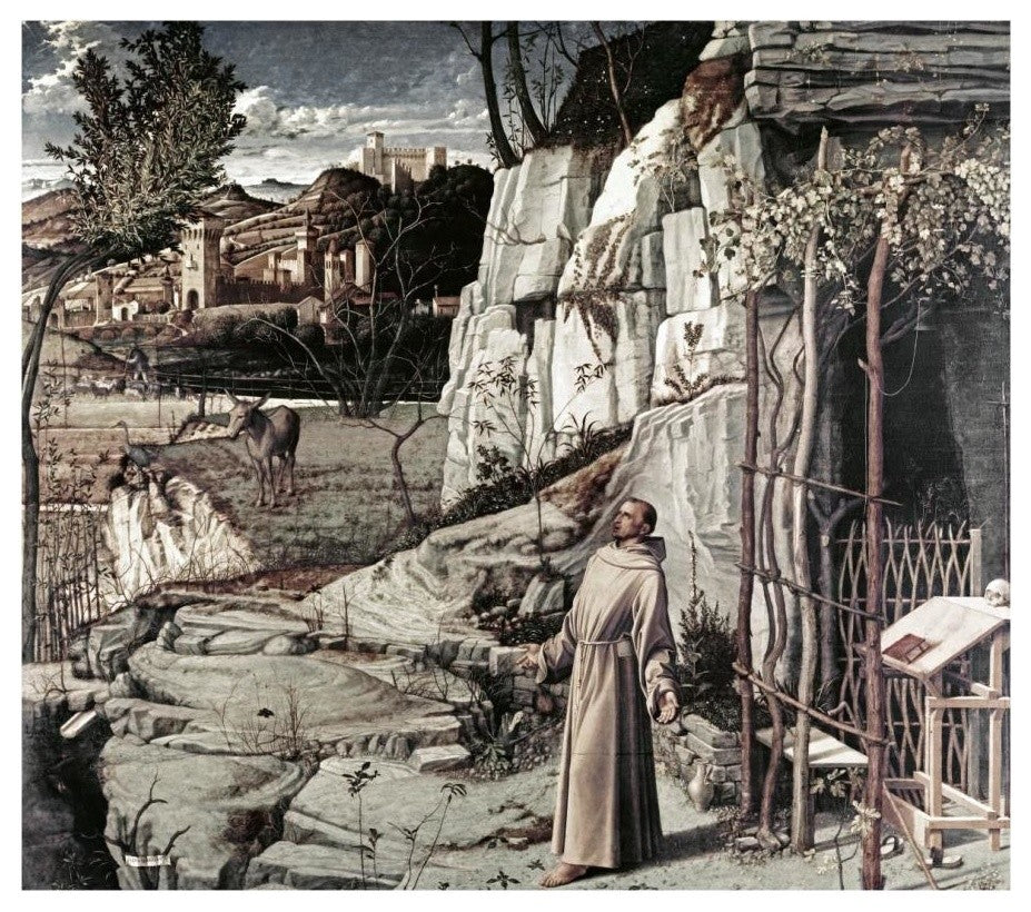 "Saint Francis in Ecstasy" Digital Paper Print by Giovanni Bellini, 18"x16"