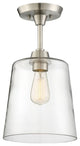 Savoy House Meridian 1 Light Semi-Flush Brushed Nickel