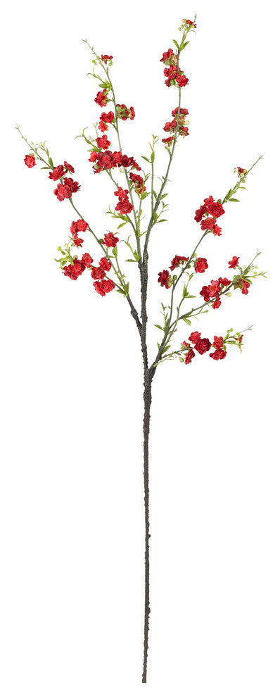38" Cherry Blossom Artificial Flower, Set of 6, Red