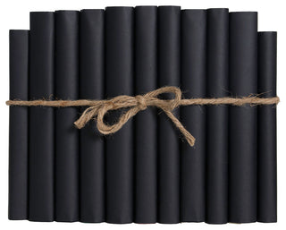 Decorative Books - Onyx Paper Wrapped Book Bundle - 1 foot of Black Books