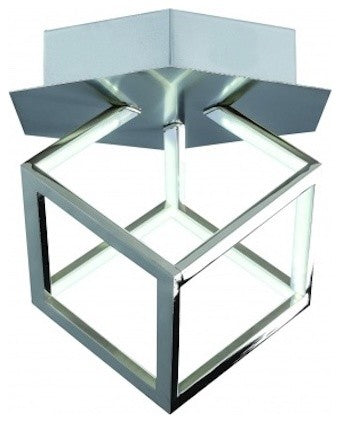Metal Box LED Flush Mount, Nickel