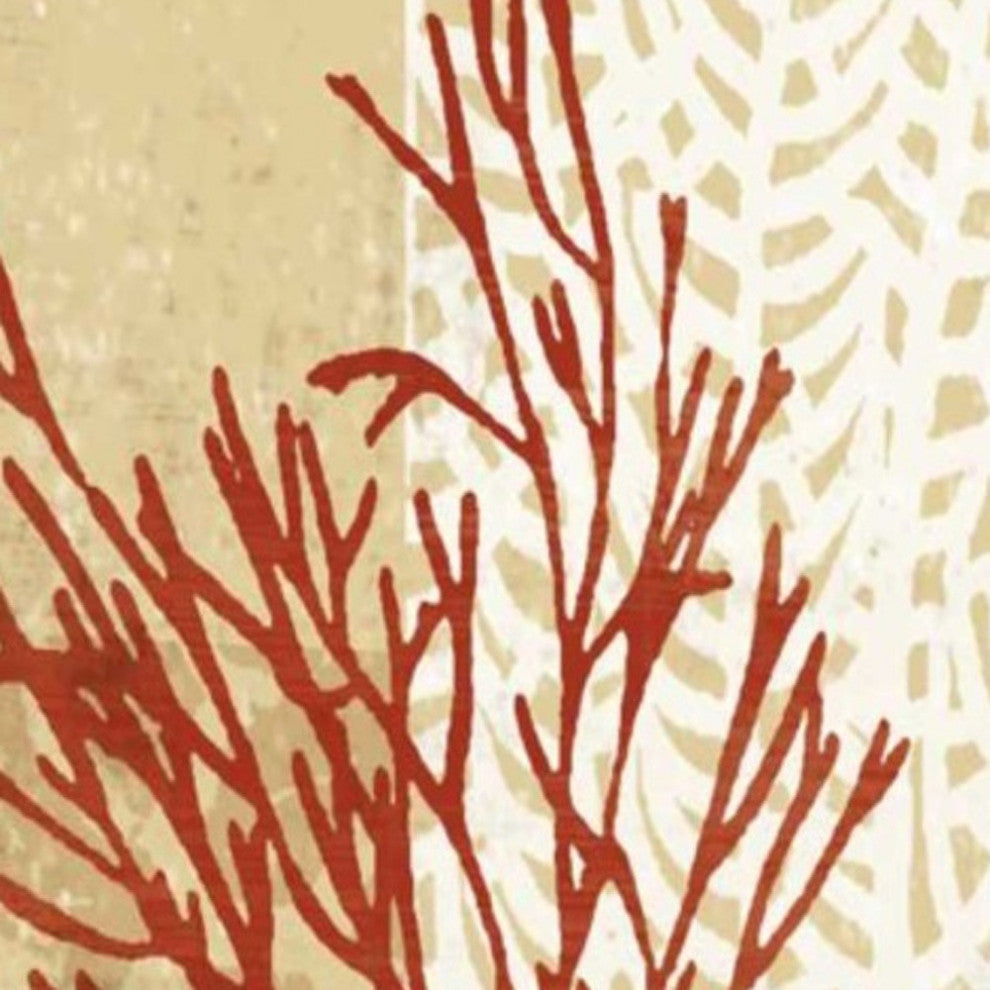 21" Underwater Coral With Seashells and Sandollar 1 Giclee Wrap Canvas Wall Art