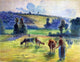 Camille Pissarro Study for 'Cowherd at Eragny' Wall Decal Print