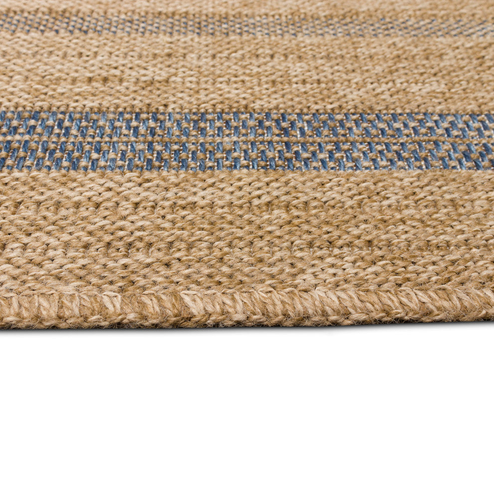 Sahara Multi Border Indoor/Outdoor Rug Navy 1'11"x7'6"
