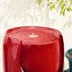 Red Ceramic Pot Fountain with Pump