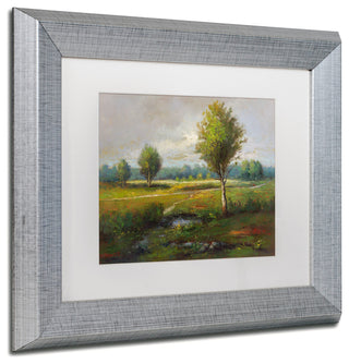 Daniel Moises 'Lonely Tree' Framed Art, Silver Frame, 11"x14", White Matte