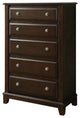 Benzara BM137482 Roomy Transitional Style Wooden Chest, Brown Cherry