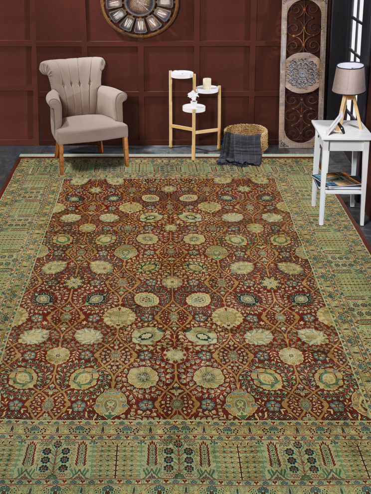 Pak-Persian Kobra Burgundy/Gray Rug, 8'10x11'9