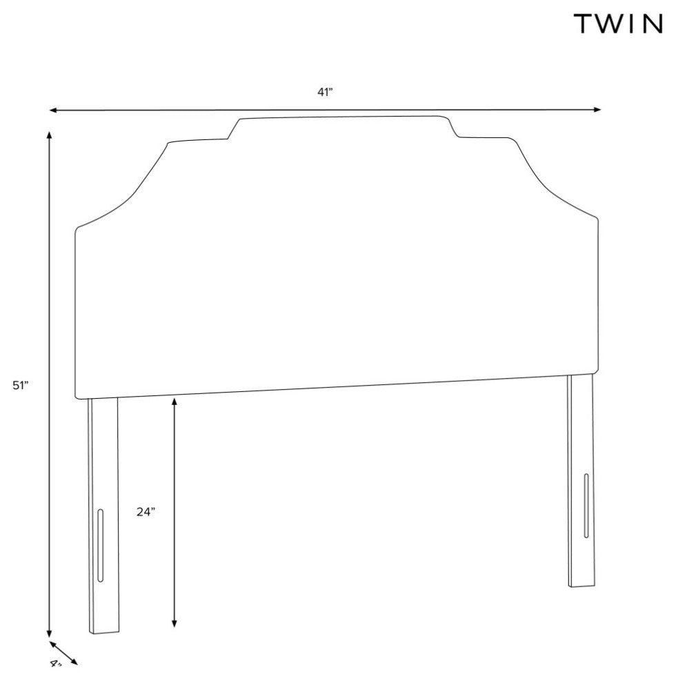 Twin Headboard, Zuma Charcoal