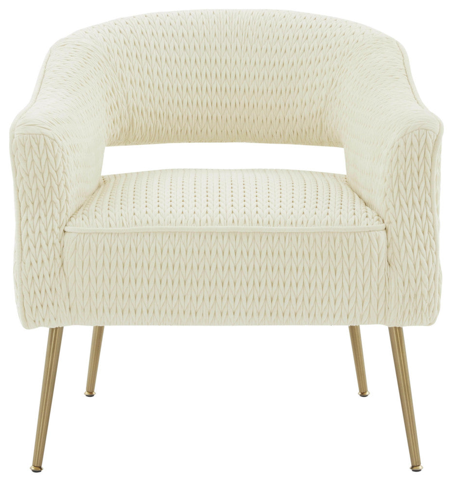 Diana Cream Velvet Accent Chair