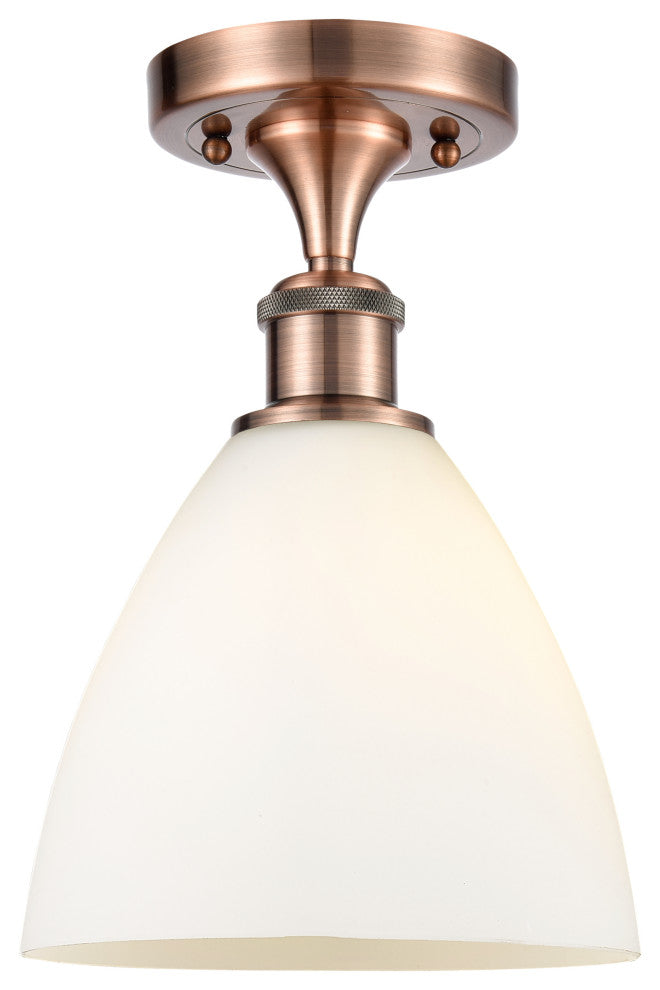 Innovations 516-1C-AC-GBD-751 1 Light Semi-Flush Mount, Antique Copper