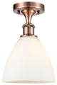 Innovations 516-1C-AC-GBD-751 1 Light Semi-Flush Mount, Antique Copper