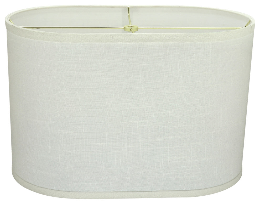 Aspen Creative 37051 Oval Hardback Shaped Spider Lamp Shade in Off-White