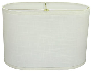 Aspen Creative 37051 Oval Hardback Shaped Spider Lamp Shade in Off-White
