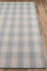 Momeni Marlborough Hand Woven Wool Area Rug, Light Blue, 3'6"x5'6"